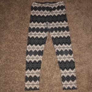 Black and white fun designed leggings